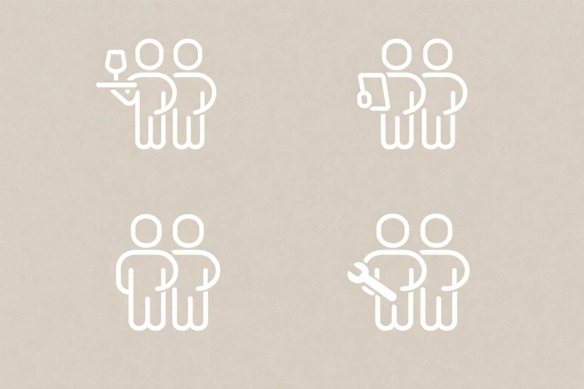 Viele verschiedene Berufe